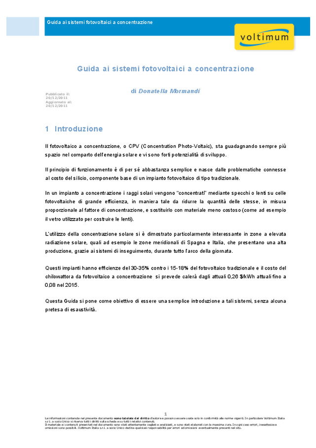 Guida ai sistemi fotovoltaici a concentrazione
