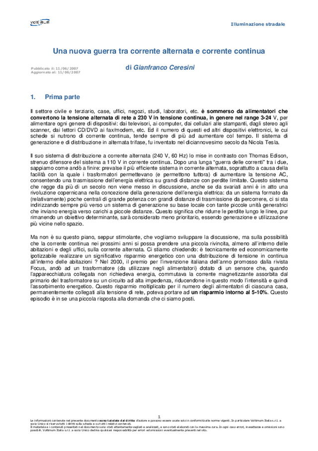 Una nuova guerra tra corrente alternata e corrente continua