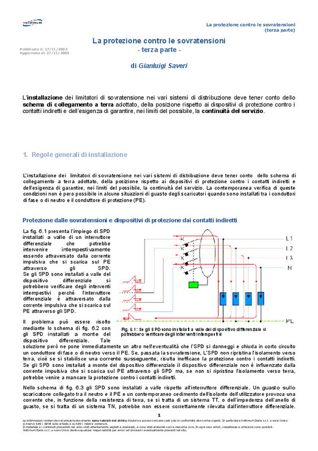 La protezione contro le sovratensioni (terza parte)