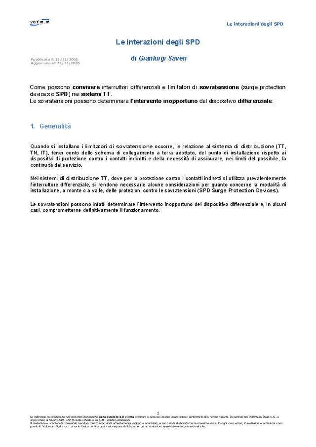 Le interazioni degli SPD