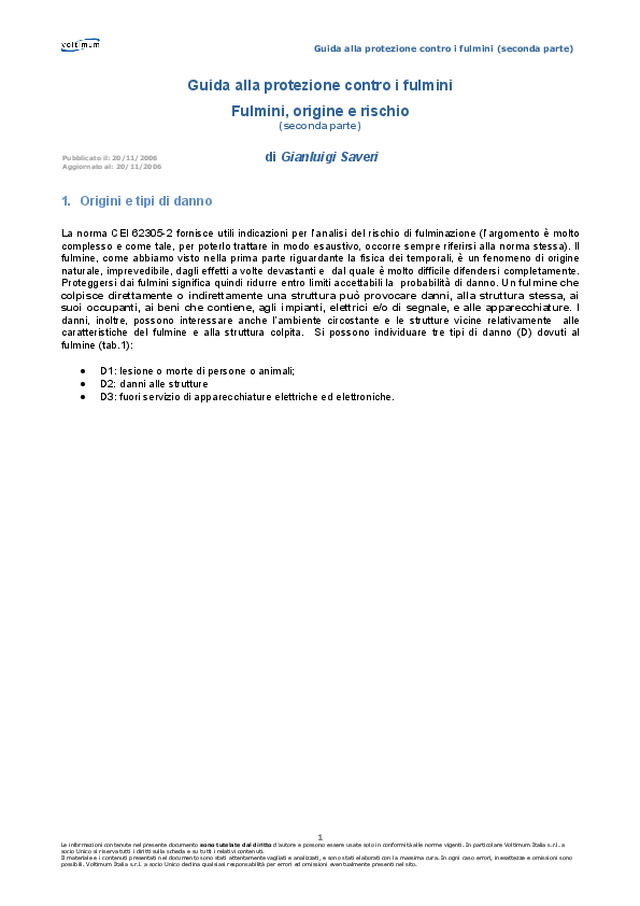 Guida protezione fulmini-seconda parte