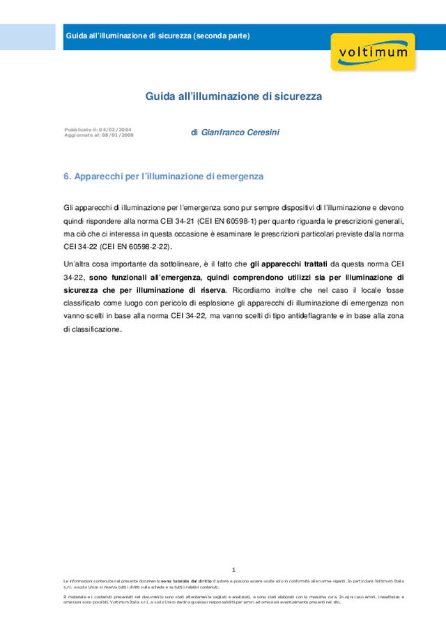 Guida all’illuminazione di sicurezza (seconda parte)