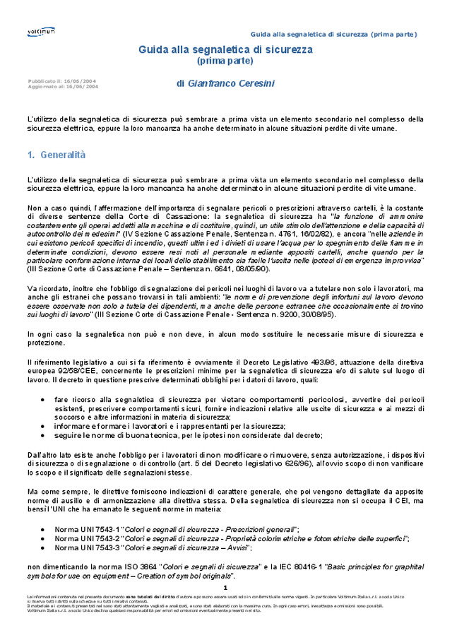Guida alla segnaletica di sicurezza (prima parte)