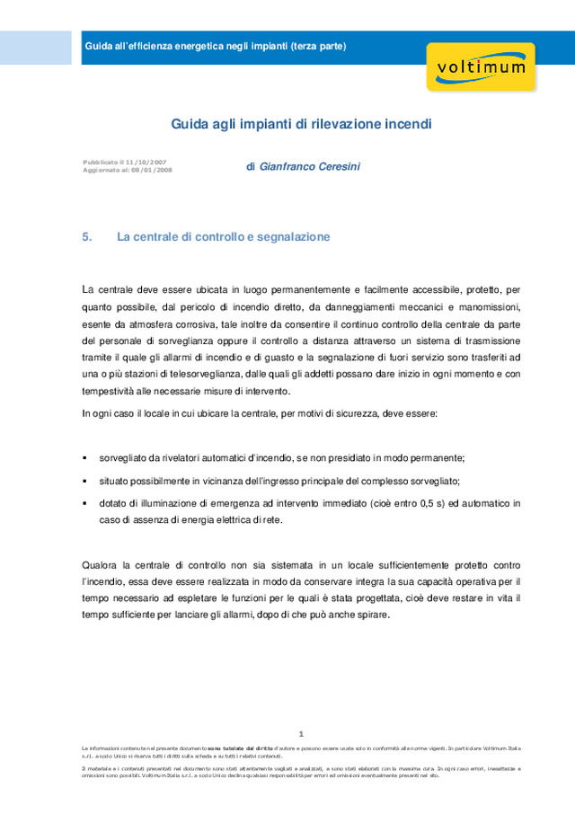 Guida agli impianti di rivelazione incendi (terza parte)
