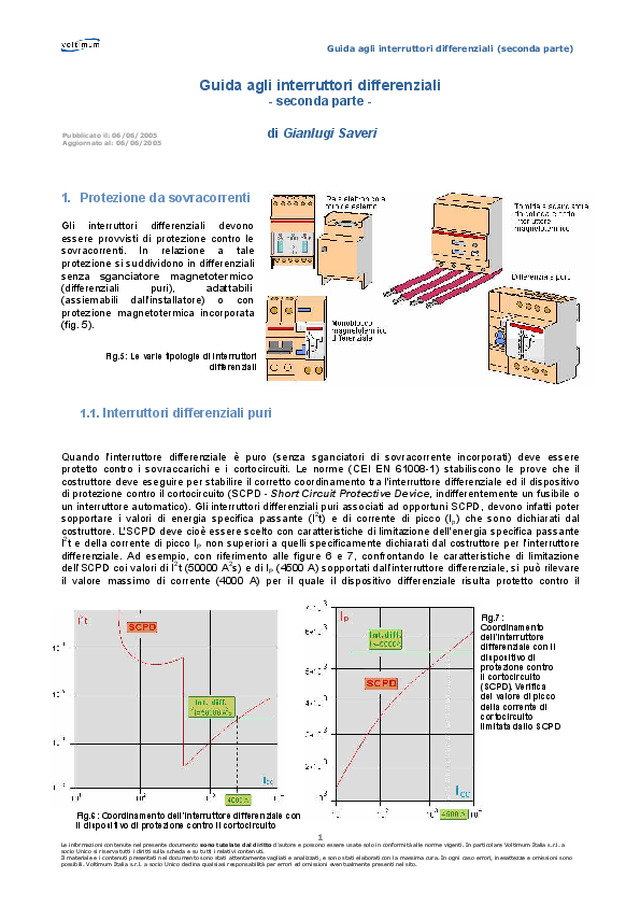 Guida agli interruttori differenziali (seconda parte)
