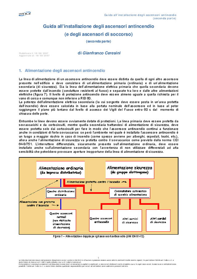 Guida ascensori (seconda parte)