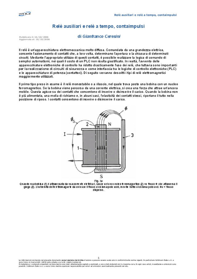 Relè ausiliari e relè a tempo, contaimpulsi