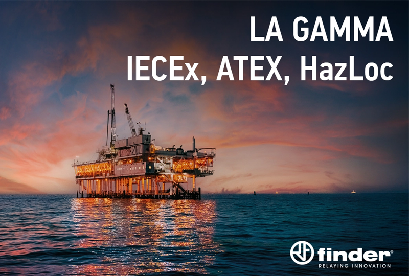 Finder, la gamma di soluzioni IECEx, ATEX e HazLoc