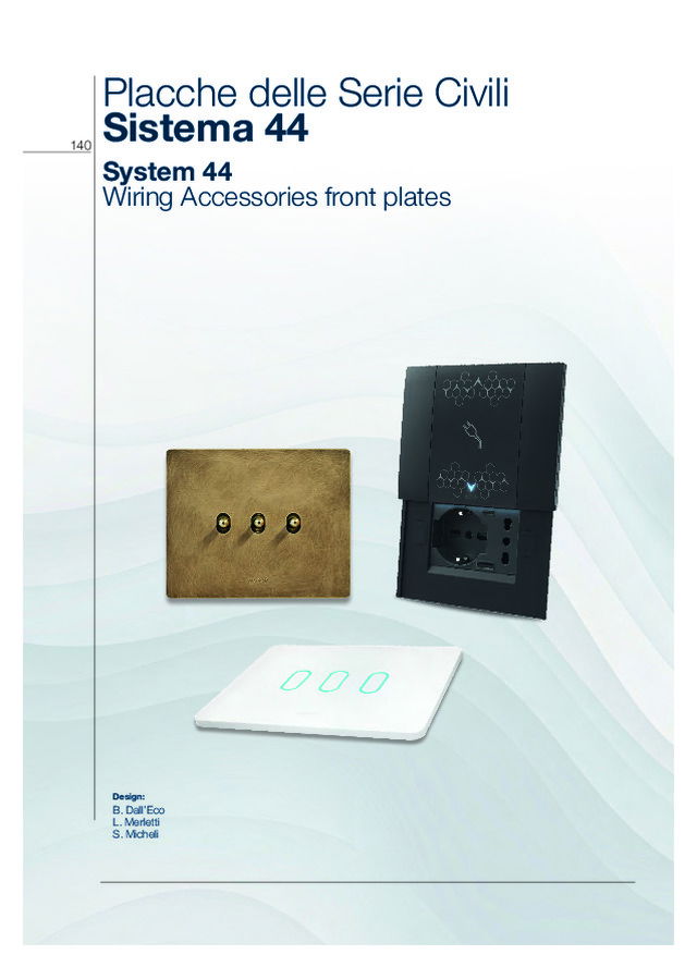 Serie Civili Sistema 44 | Placche