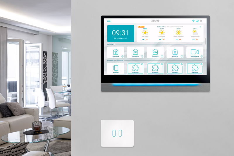 Touch screen da 18" per la smart home:  il supervisore top di gamma AVE
