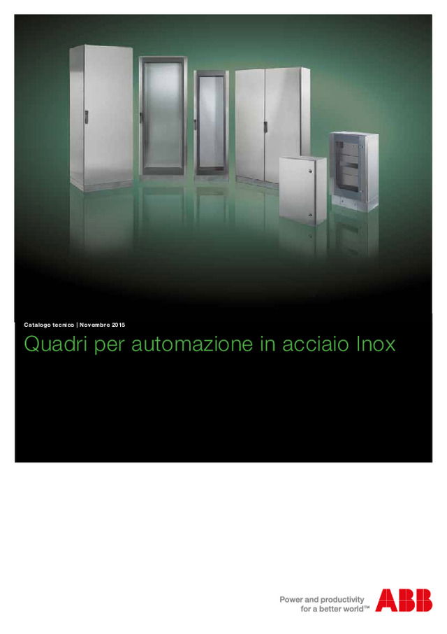 Catalogo tecnico Quadri di Automazione in acciaio inox