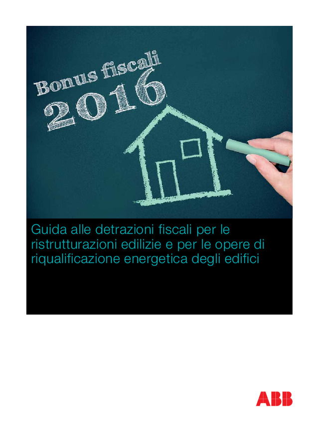 Bonus fiscali 2016
