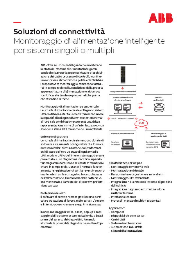 Monitoraggio di alimentazione intelligente per sistemi singoli o multipli