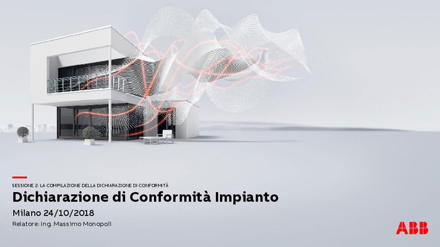 Dichiarazione di Conformità dell'Impianto a regola d'arte  - Sessione 2