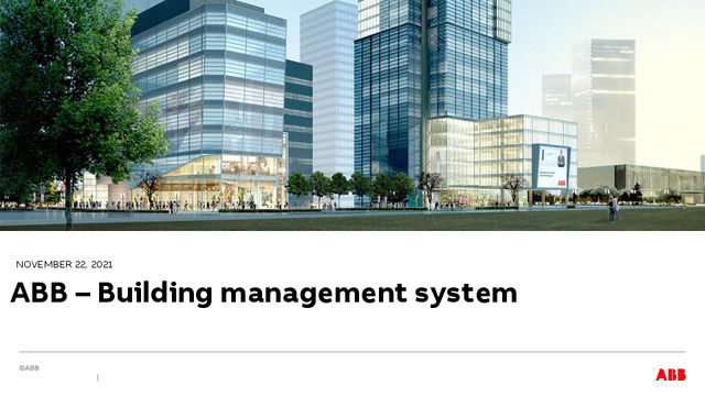 Presentazione del webinar "Soluzioni ABB per Building Management"