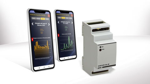 Relè IoT per controllo carichi e consumi  della serie civile connessa AVE