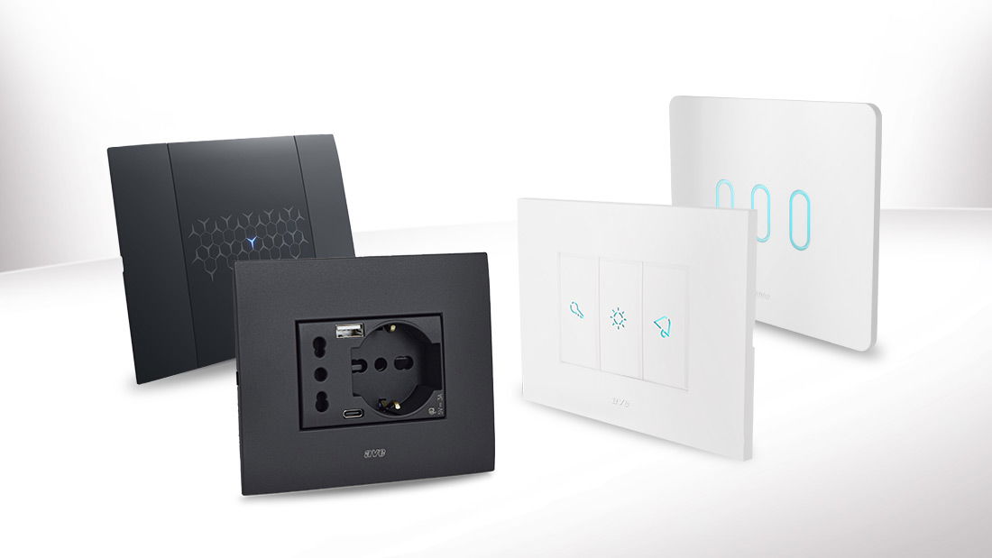 AVE Whitek 44 e Tekla 44: la tua scelta di stile  per un impianto elettrico di design bianco o nero
