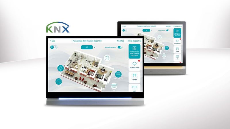 L’evoluzione della supervisione KNX:  touch screen AVE da 10" e 18"