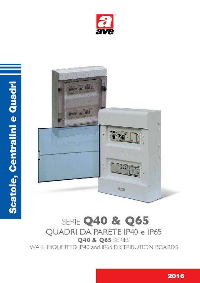 Serie Q40 e Q65 - Quadri da parete IP40 e IP65