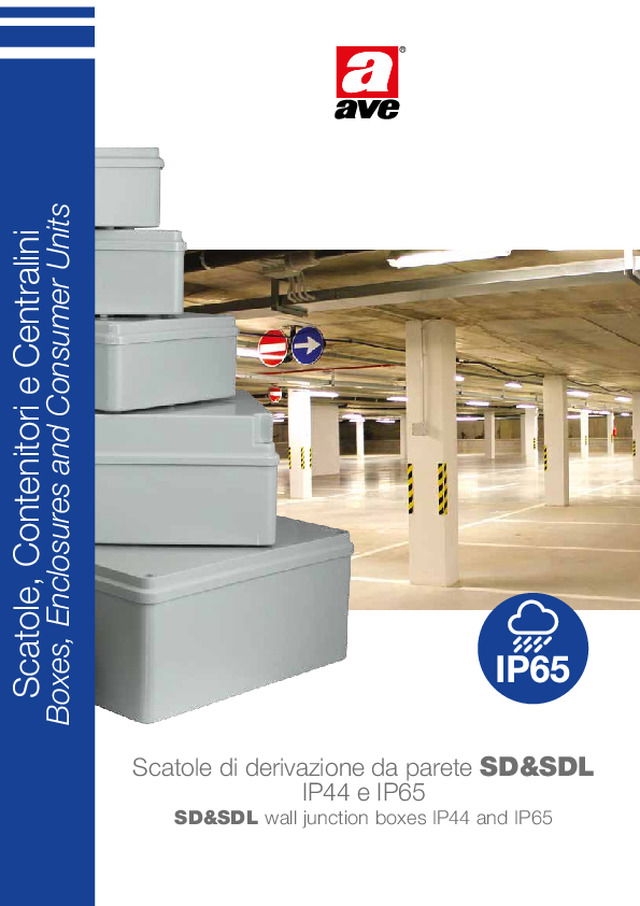 Scatole di derivazione da parete SD&SDL IP44 e IP65