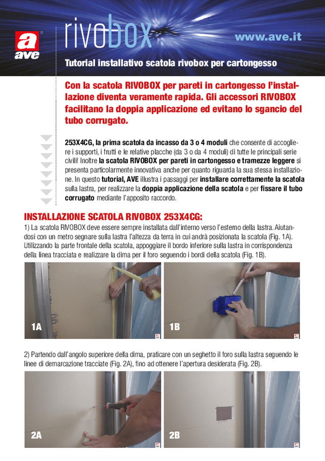Tutorial installativo scatola rivobox per cartongesso