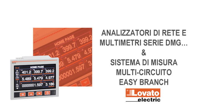 Presentazione del webinar "Nuovi analizzatori di rete serie DMG e sistema di misura Plug&Play EASY BRANCH"
