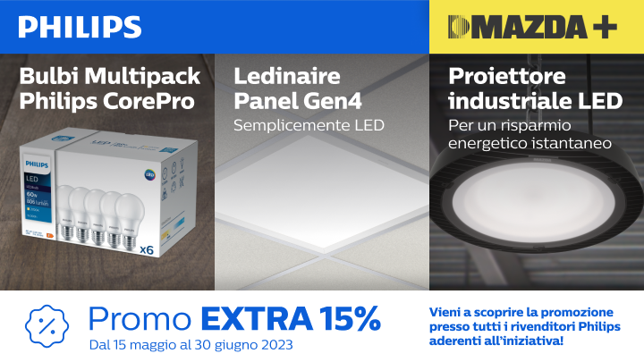 Approfitta della promozione Philips Extra 15%!