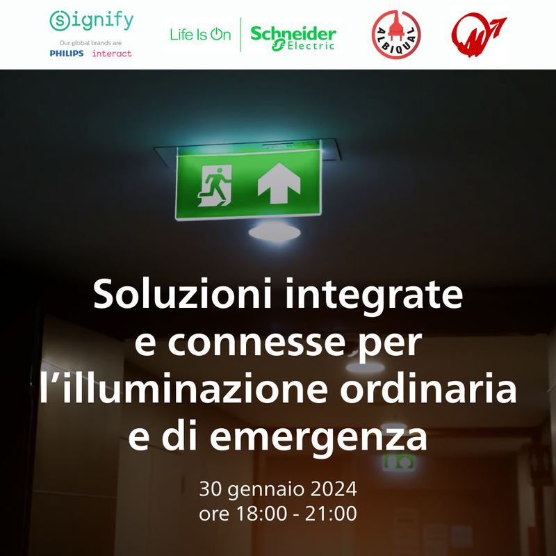 Meeting Installatori e Progettisti: Soluzioni integrate e connesse  per l’illuminazione ordinaria e di emergenza