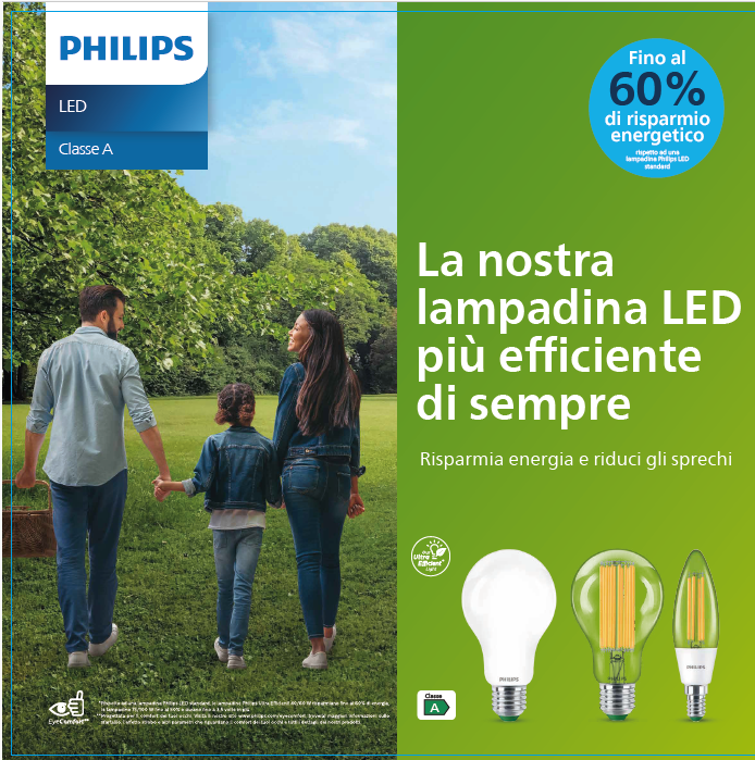 Signify accelera la transizione energetica con la gamma Philips Ultra Efficient Classe A, i sistemi connessi di illuminazione Philips Hue e WiZ e il Green Switch Calculator