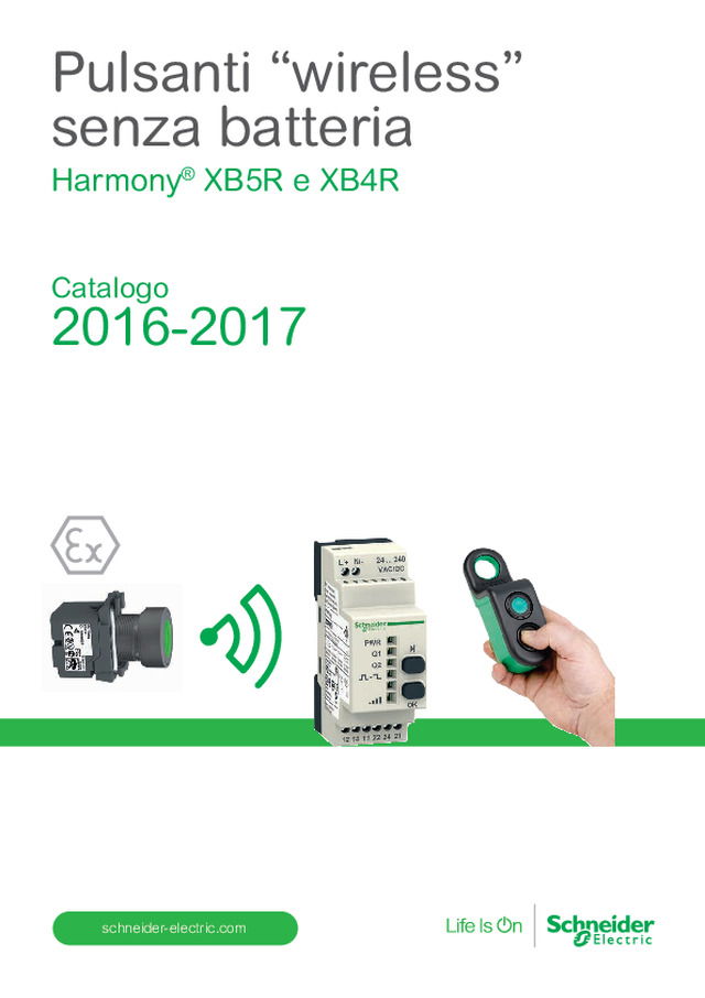 Pulsanti “wireless” senza batteria Harmony® XB5R e XB4R