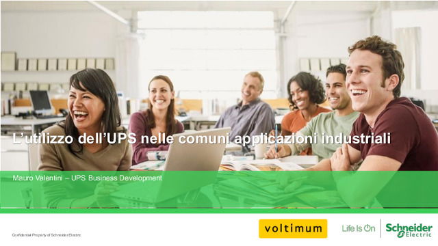 Presentazione webinar "L’utilizzo dell’UPS nelle comuni applicazioni industriali"