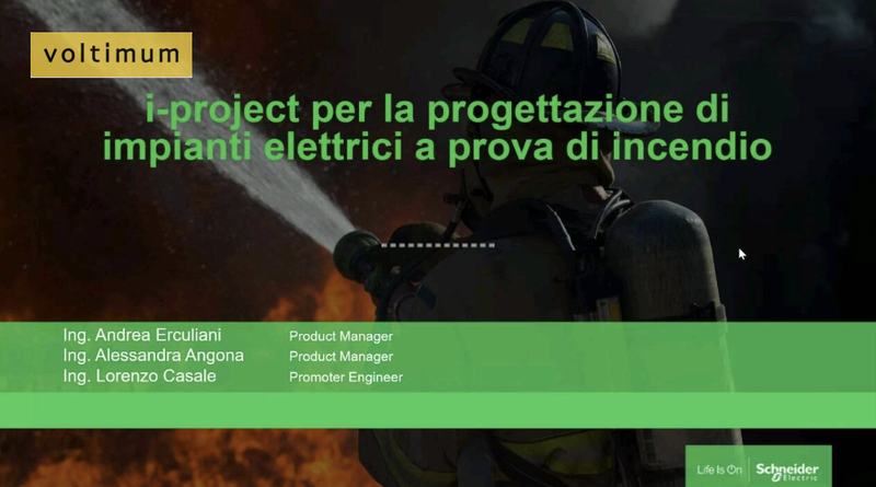 I-project per la progettazione di impianti elettrici a prova di incendio