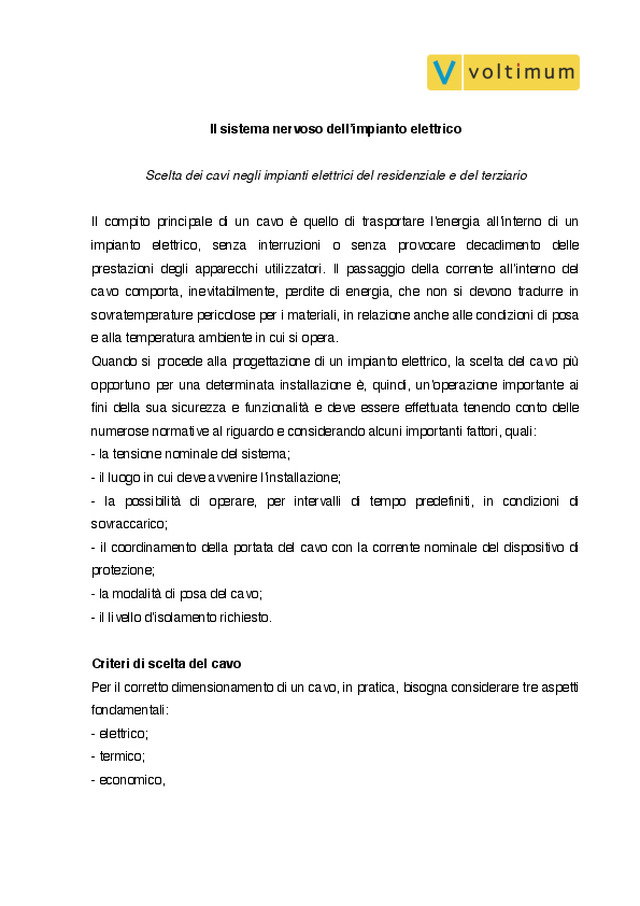 Il sistema nervoso dell’impianto elettrico