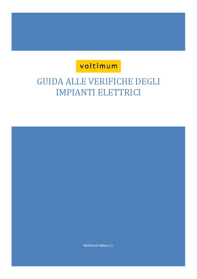 Guida alle verifiche degli impianti elettrici