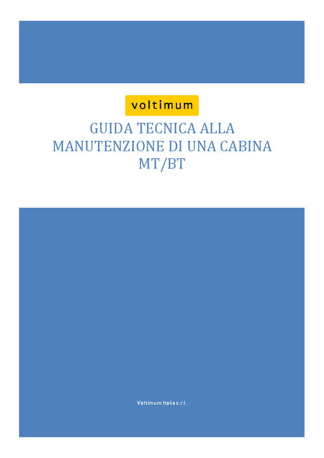 Guida tecnica alla manutenzione di una cabina MT/BT