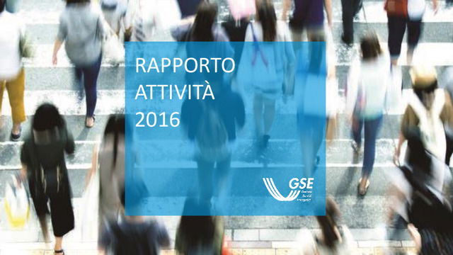 Rapporto attività GSE