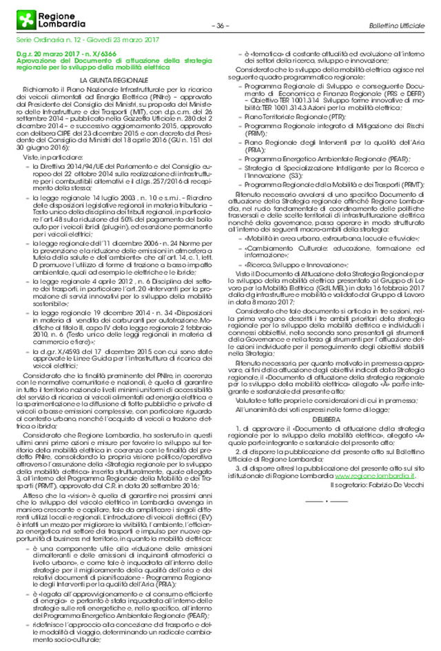 Strategia Regionale per lo sviluppo della Mobilità Elettrica
