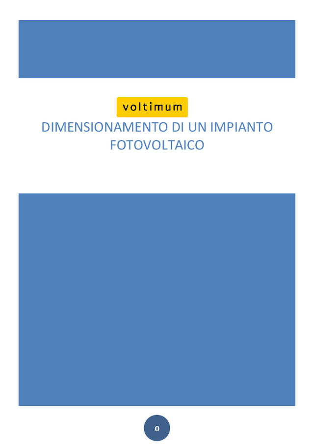 guida tecnica al dimensionamento fotovoltaico