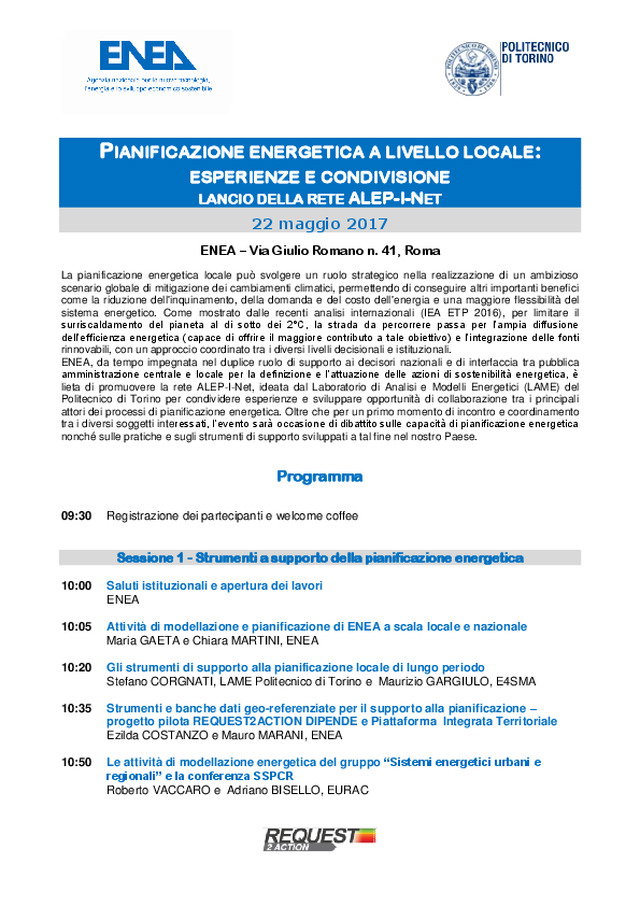 Energia e clima: lancio della rete nazionale per la pianificazione energetica a livello locale