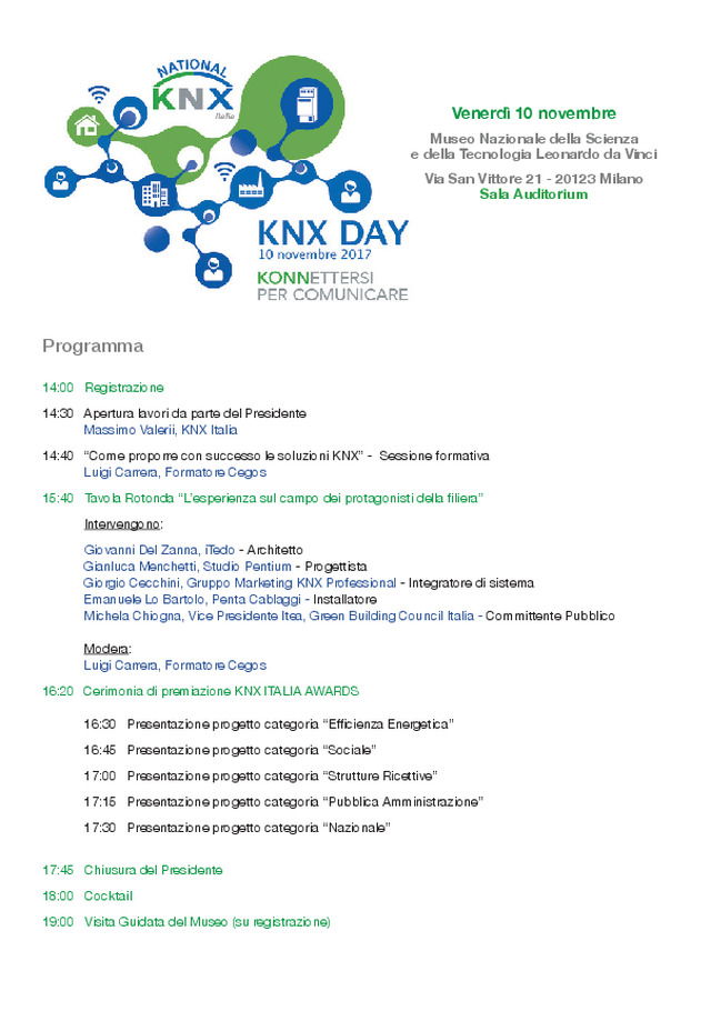 Programma KNX DAY 2017