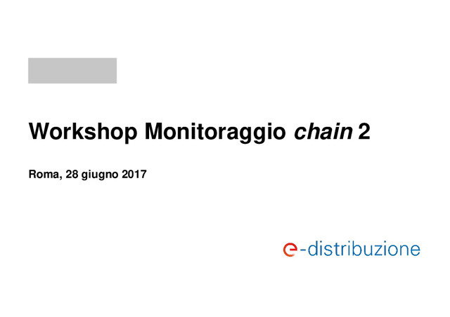 Monitoraggio performance della chain 2
