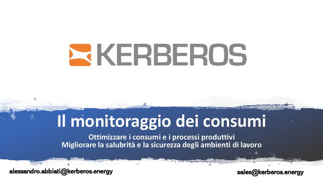 Presentazione del webinar "Monitoraggio dei consumi e dei parametri ambientali"