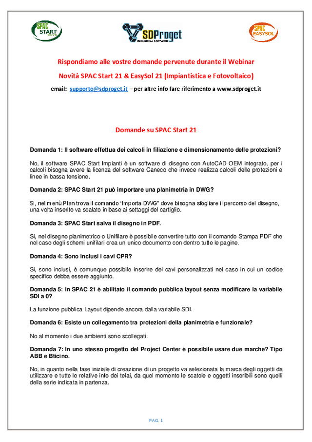 SPAC START 21 e SPAC "EasySol 21": domande e risposte