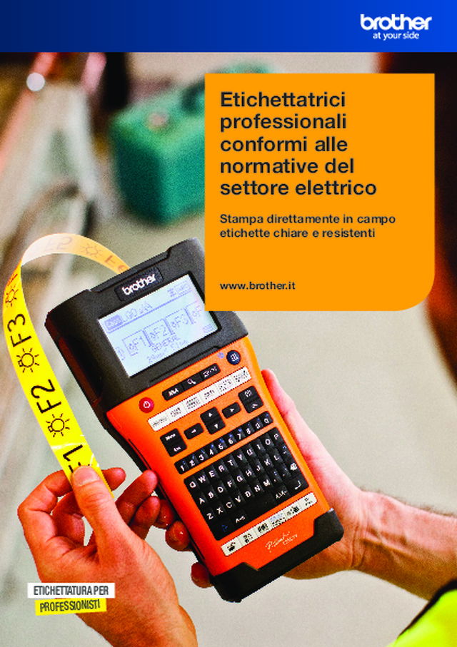 Etichettatrici professionali conformi alle normative del settore elettrico