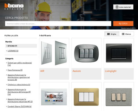 Nuovo catalogo online BTicino dedicato ai professionisti