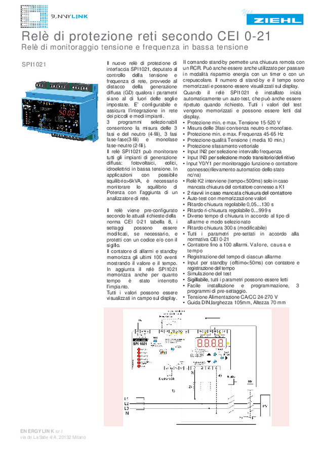 Scheda Tecnica Protezione di Interfaccia SPI 1021