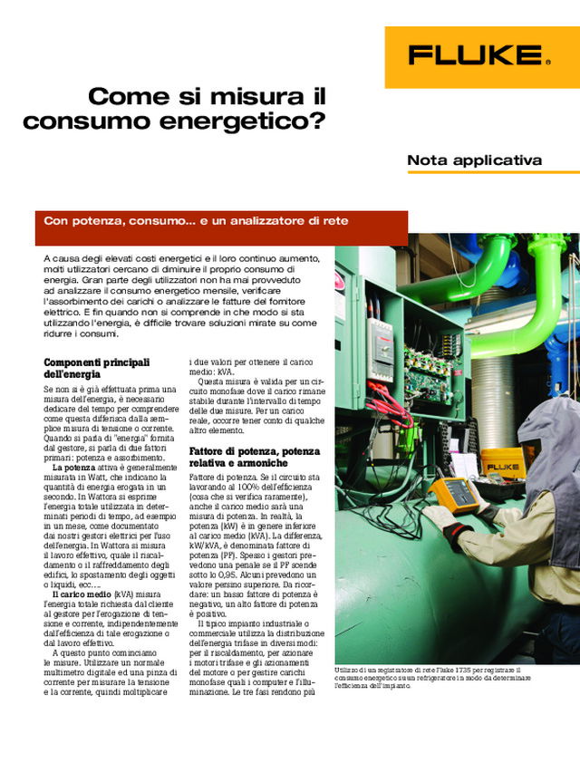 Come si misura il consumo energetico?