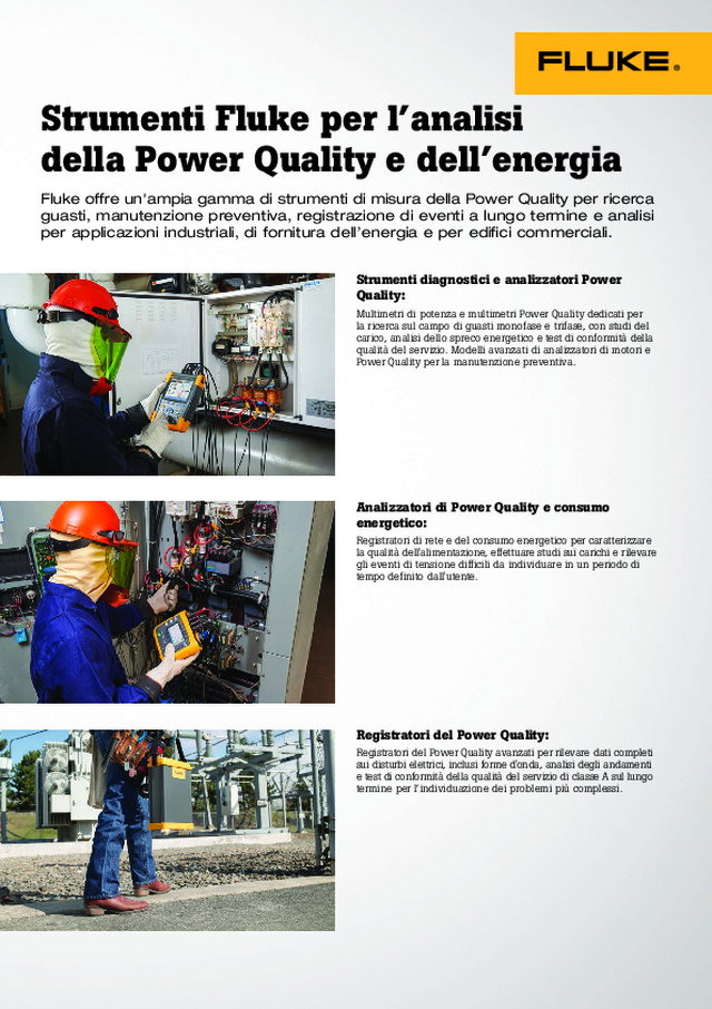 Strumenti per l’analisi della Power Quality e dell’energia