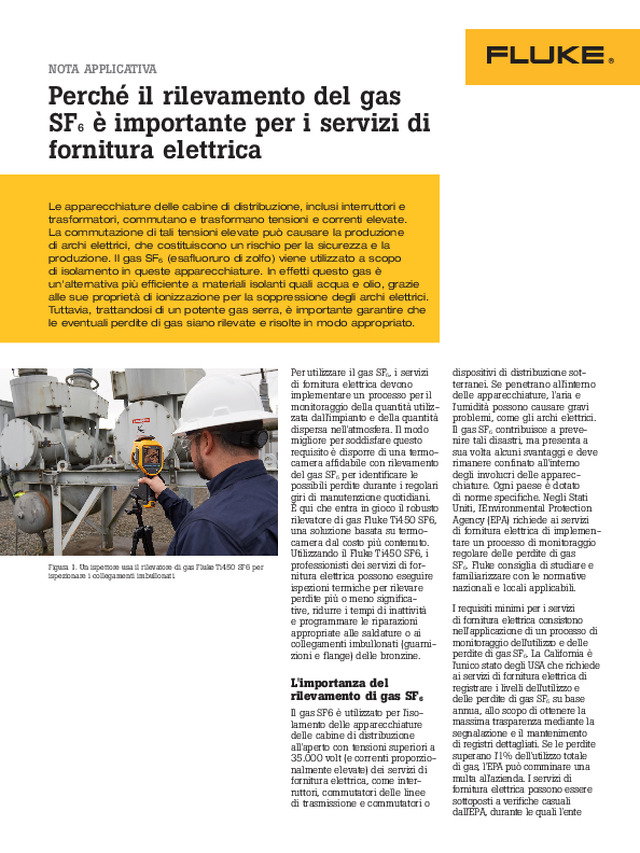 Perché il rilevamento del gas SF6 è importante per i servizi di fornitura elettrica