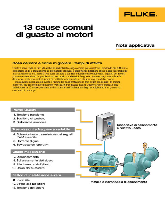 13 cause comuni di guasto ai motori